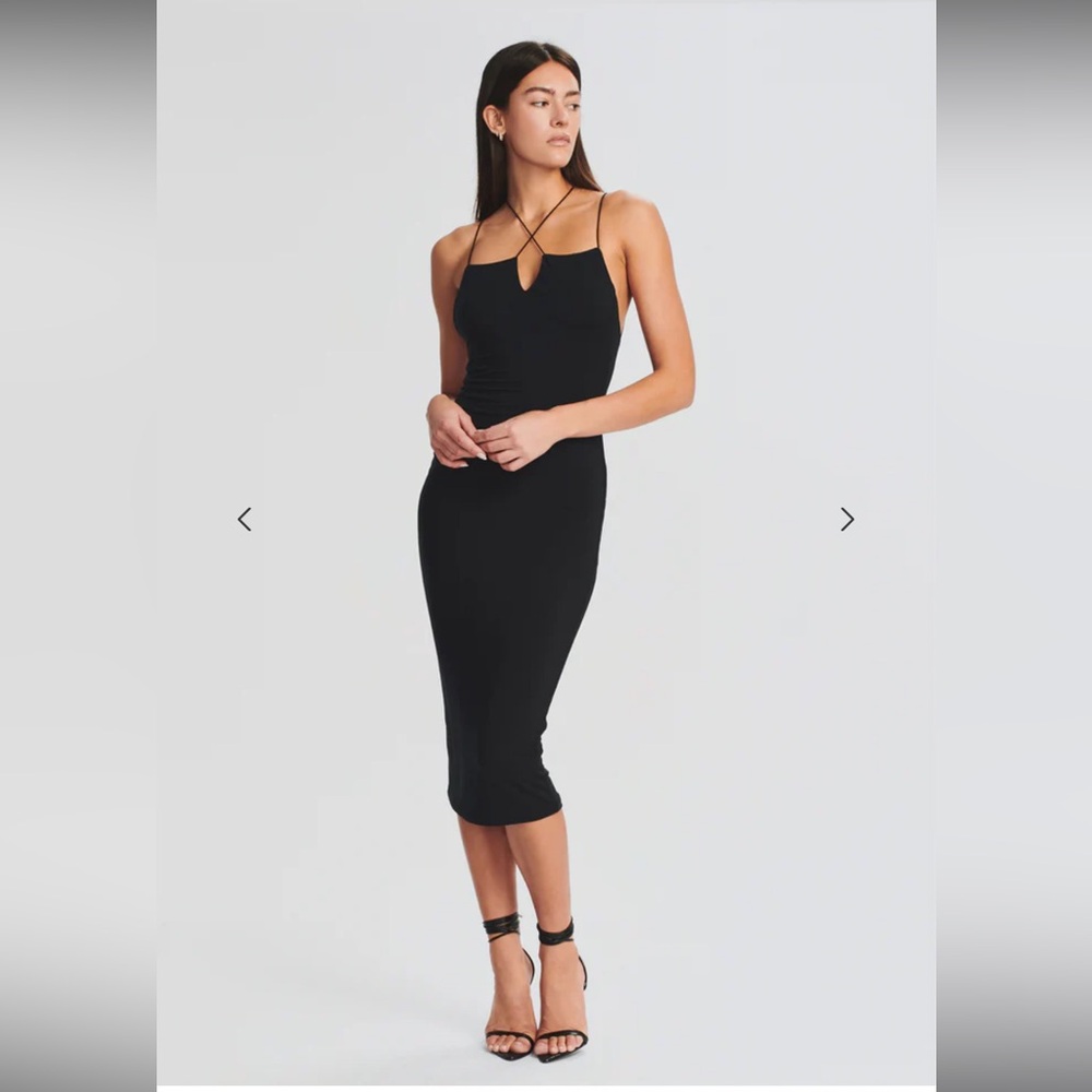 NWT SER.O.YA Brogan Midi Dress in black, size S